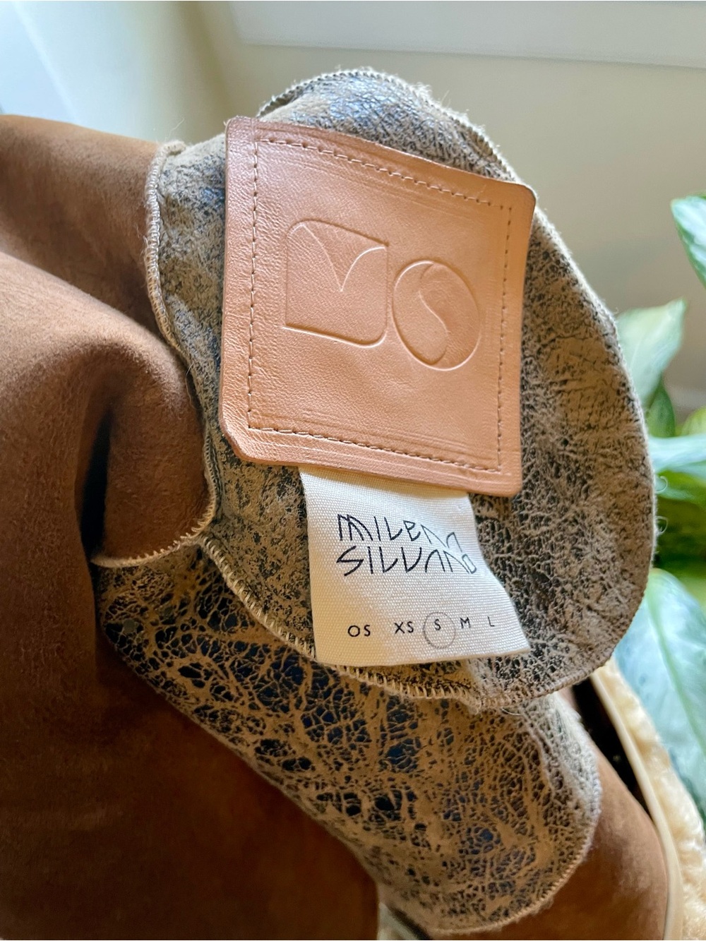 Milena Silvano Moon Coat Tonal Shearling Reversible Size S - Picture 4 of 8